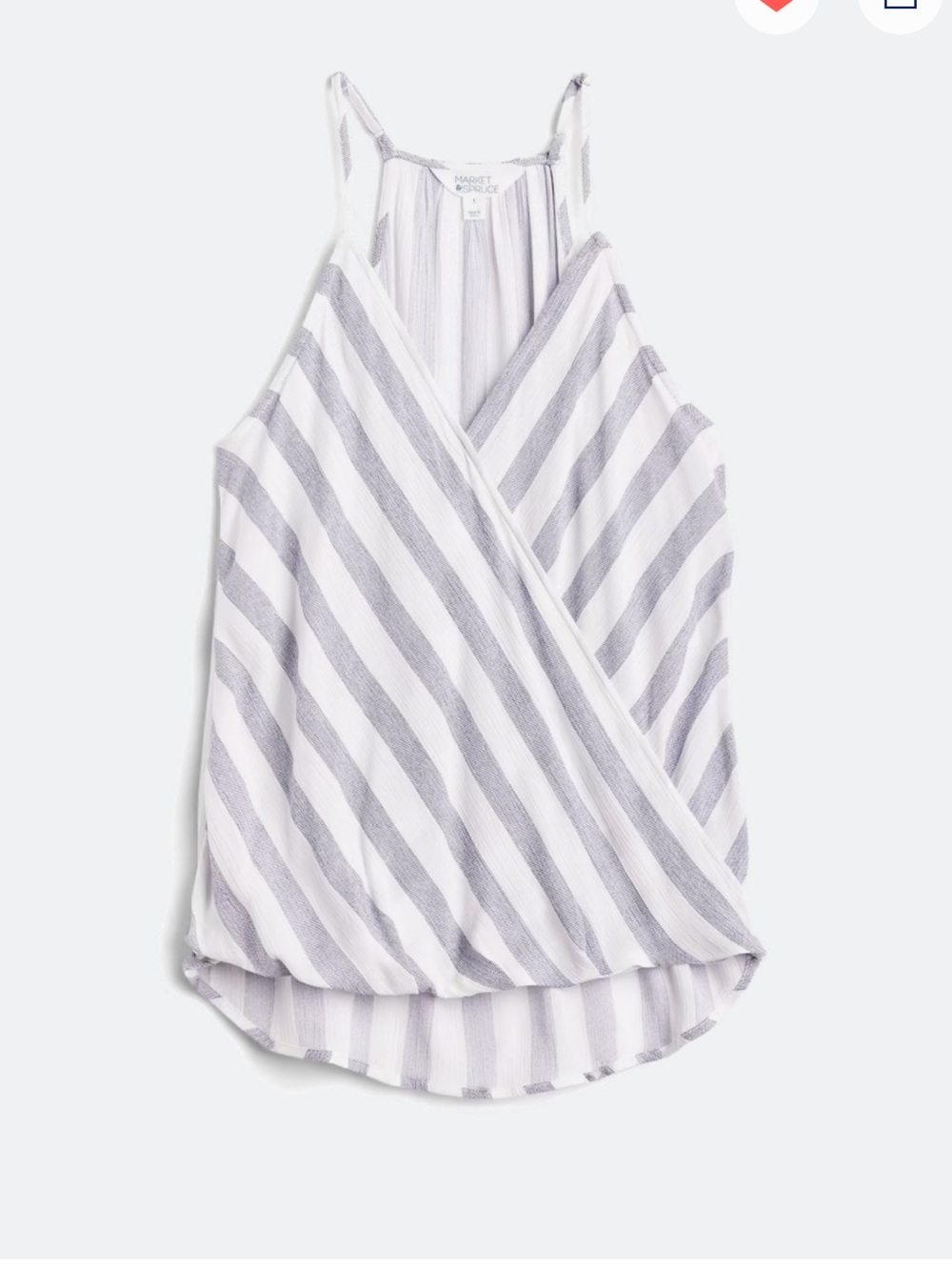 Market & Spruce Mac Surplice Wrap Top XL